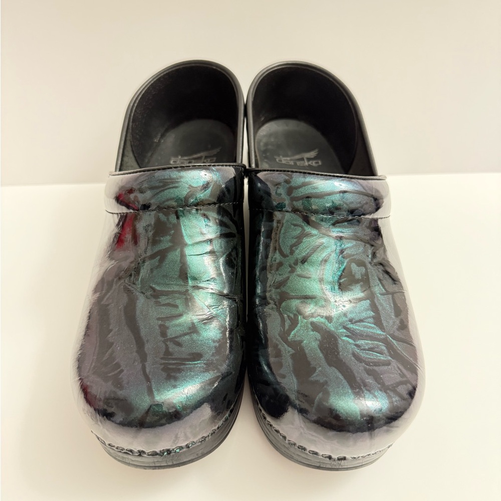 Women's Dansko Clogs Teal Green/Black Size EU39/8.5US